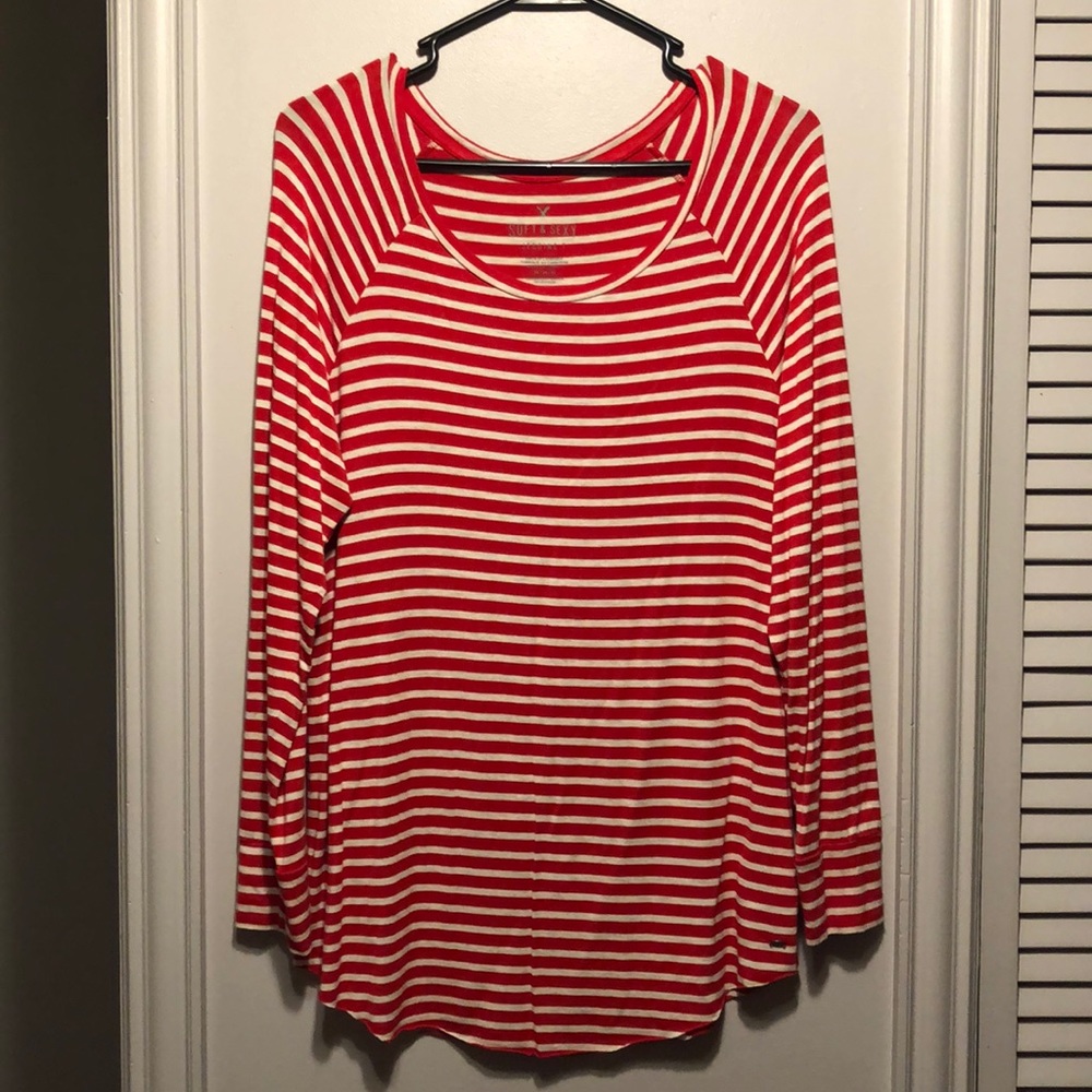 American Eagle Soft & Sexy Striped Long Sleeve Top